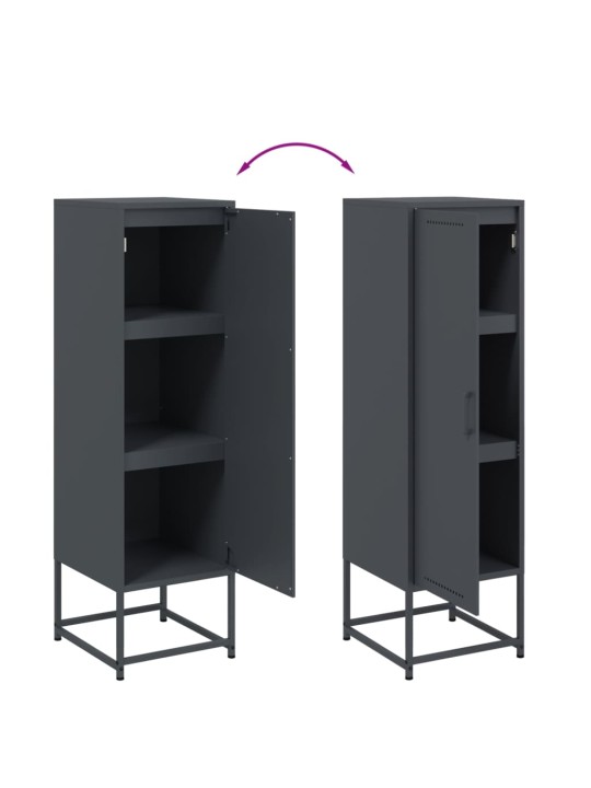 Skříň highboard antracitová 36 x 39 x 123 cm ocel