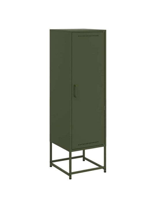 Skříň highboard olivově zelená 36 x 39 x 123 cm ocel