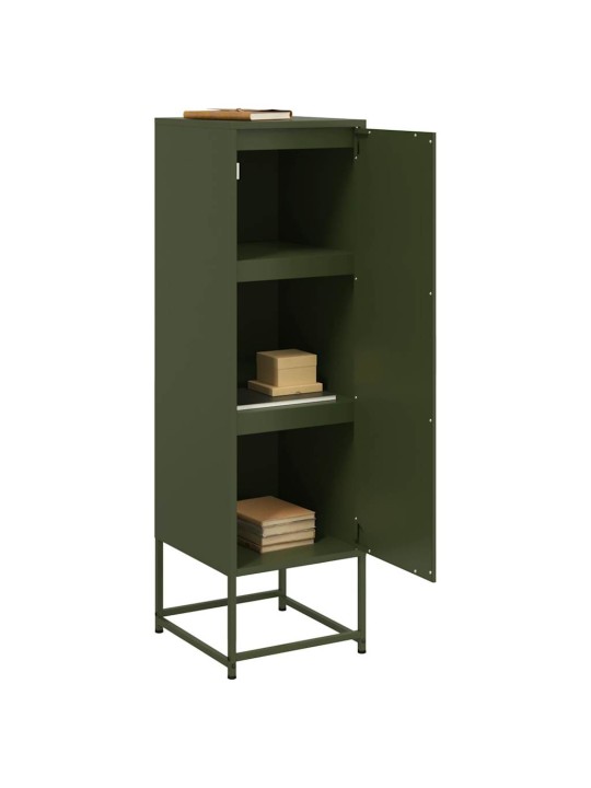 Skříň highboard olivově zelená 36 x 39 x 123 cm ocel