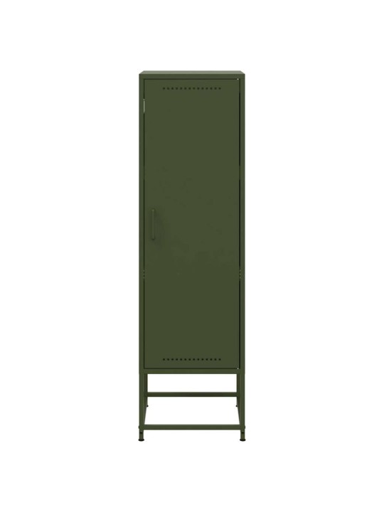Skříň highboard olivově zelená 36 x 39 x 123 cm ocel