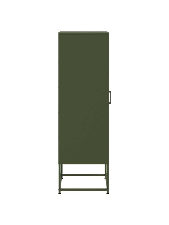 Skříň highboard olivově zelená 36 x 39 x 123 cm ocel