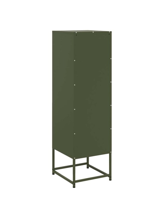 Skříň highboard olivově zelená 36 x 39 x 123 cm ocel