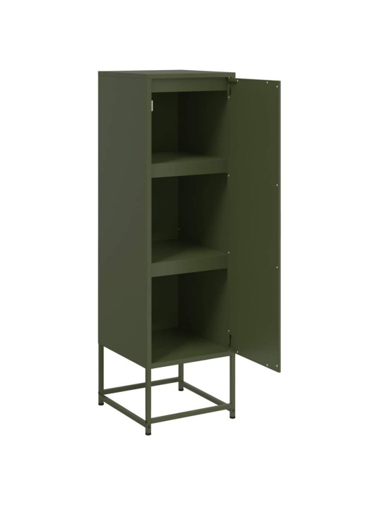Skříň highboard olivově zelená 36 x 39 x 123 cm ocel