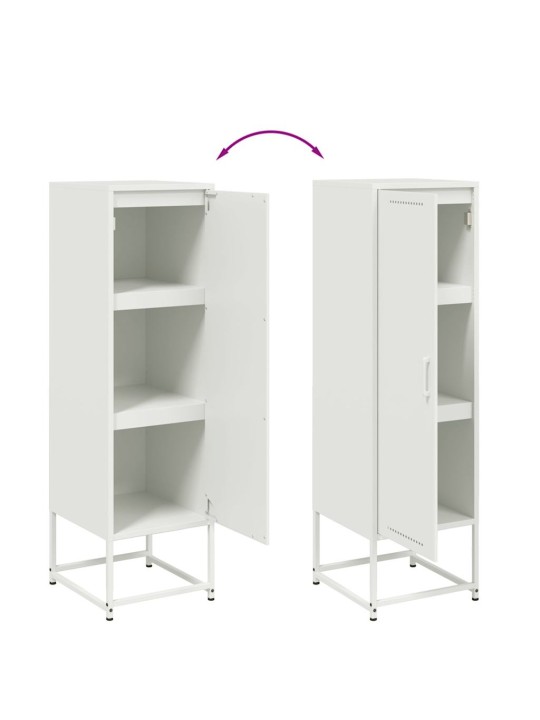 Skříň highboard bílá 36 x 39 x 123 cm ocel