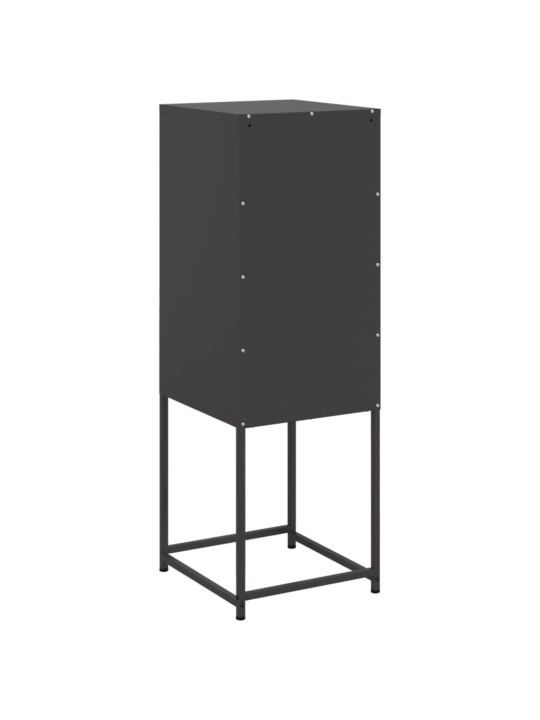 Skříň highboard černá 36 x 39 x 107 cm ocel