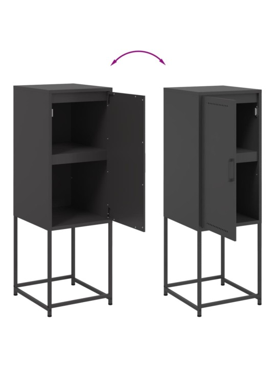 Skříň highboard černá 36 x 39 x 107 cm ocel