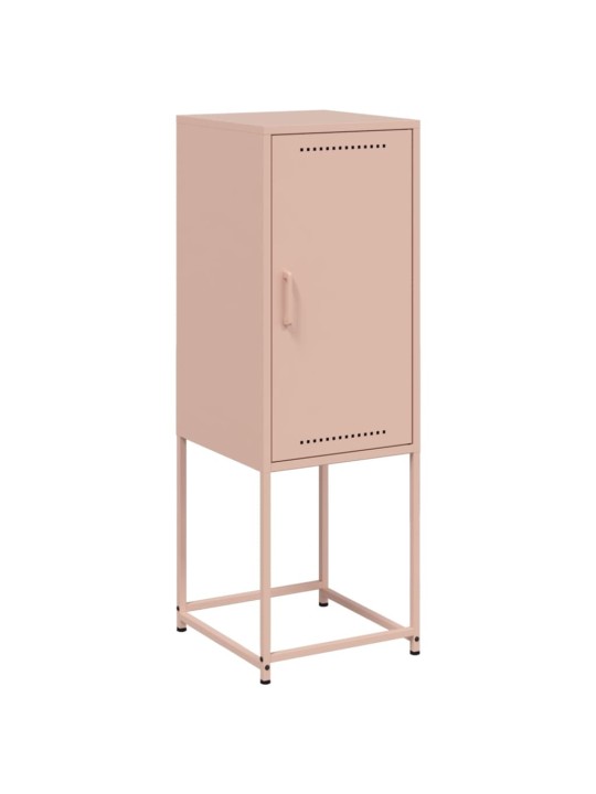 Skříň highboard růžová 36 x 39 x 107 cm ocel