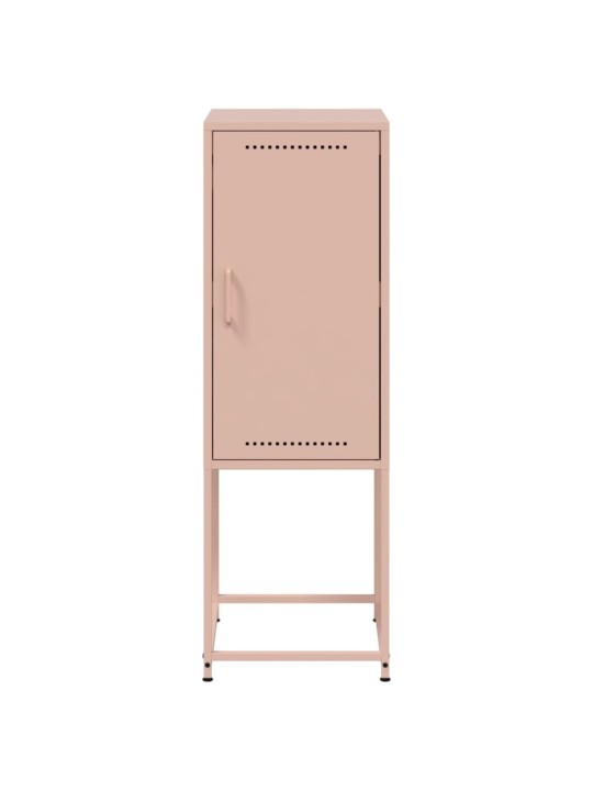 Skříň highboard růžová 36 x 39 x 107 cm ocel