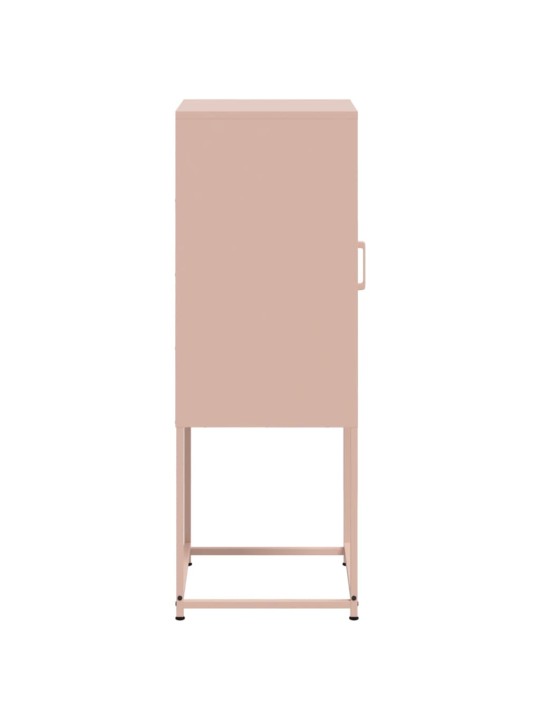 Skříň highboard růžová 36 x 39 x 107 cm ocel
