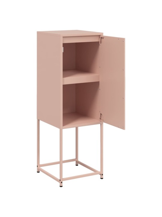 Skříň highboard růžová 36 x 39 x 107 cm ocel