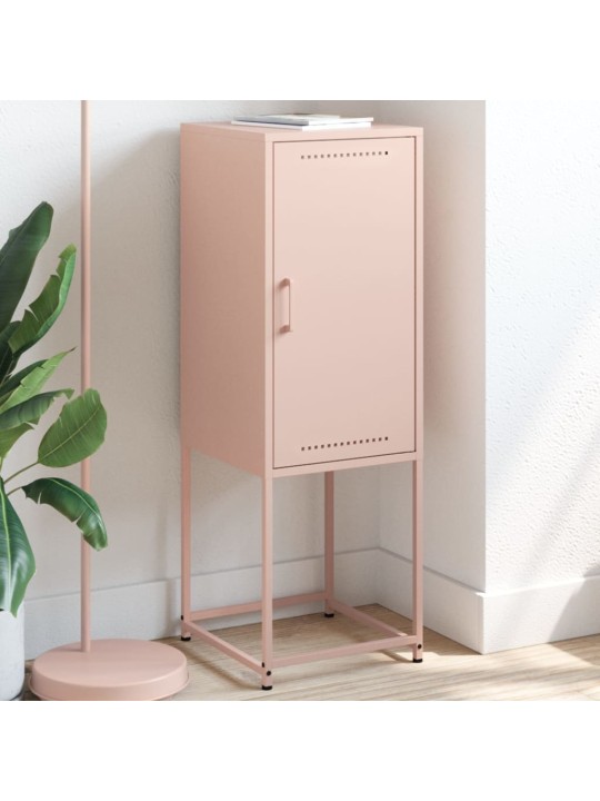 Skříň highboard růžová 36 x 39 x 107 cm ocel