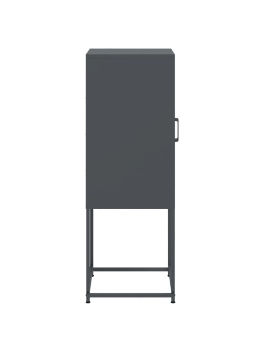Skříň highboard antracitová 36 x 39 x 107 cm ocel