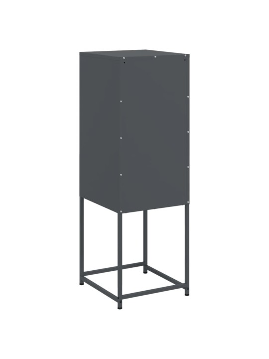 Skříň highboard antracitová 36 x 39 x 107 cm ocel