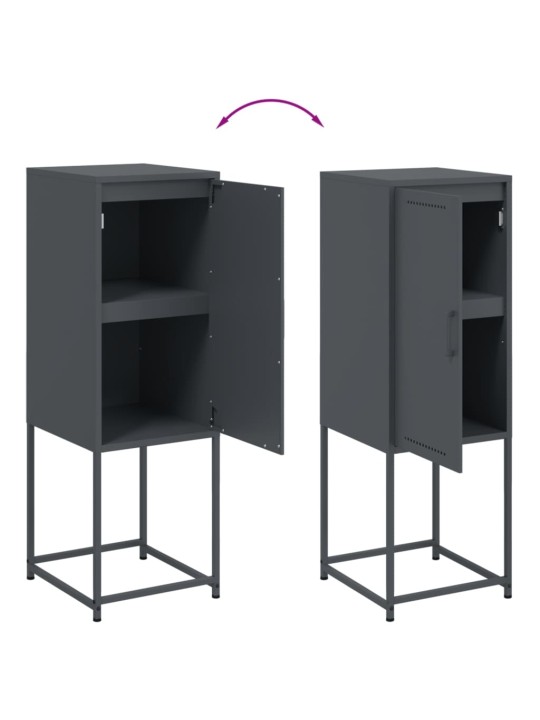 Skříň highboard antracitová 36 x 39 x 107 cm ocel
