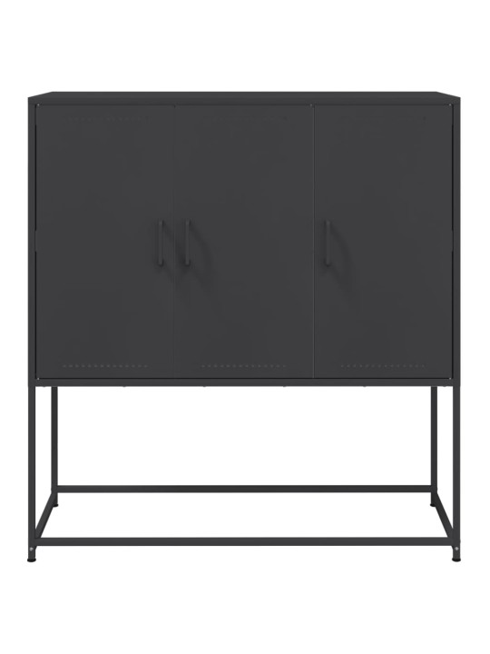 Skříň highboard černá 100,5 x 39 x 107 cm ocel