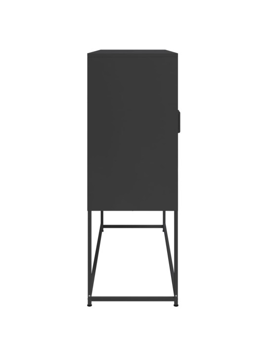 Skříň highboard černá 100,5 x 39 x 107 cm ocel