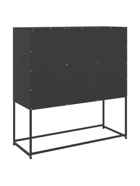 Skříň highboard černá 100,5 x 39 x 107 cm ocel