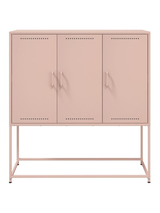 Skříň highboard růžová 100,5 x 39 x 107 cm ocel