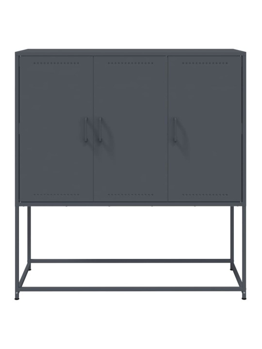 Skříň highboard antracitová 100,5 x 39 x 107 cm ocel