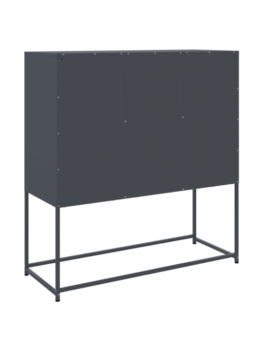 Skříň highboard antracitová 100,5 x 39 x 107 cm ocel