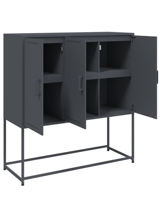 Skříň highboard antracitová 100,5 x 39 x 107 cm ocel