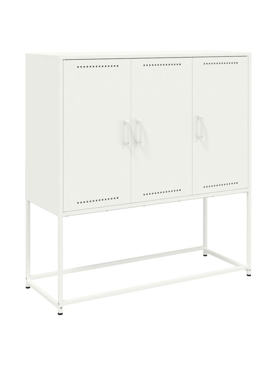 Skříň highboard bílá 100,5 x 39 x 107 cm ocel
