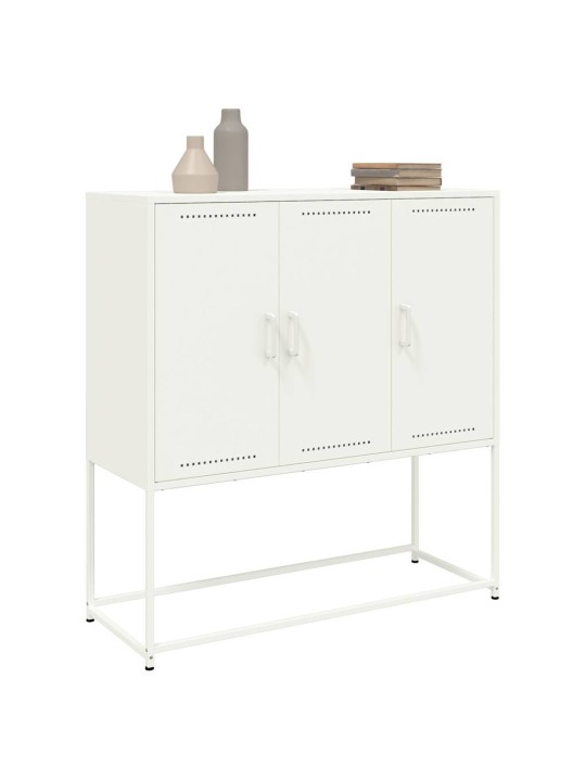 Skříň highboard bílá 100,5 x 39 x 107 cm ocel