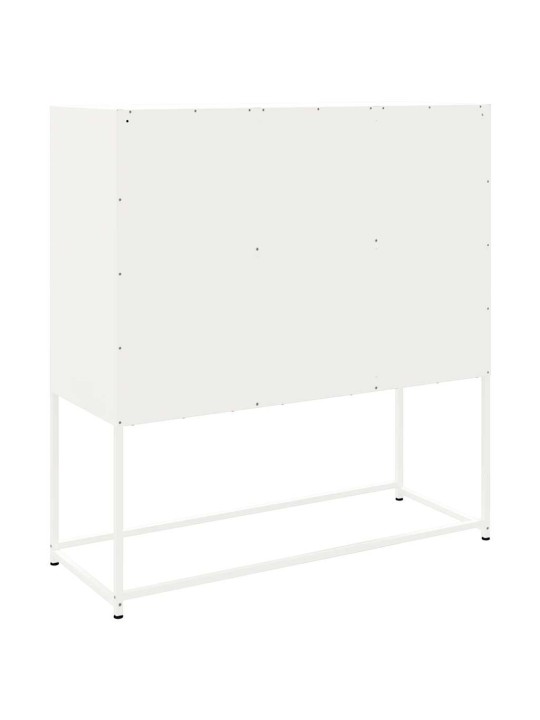 Skříň highboard bílá 100,5 x 39 x 107 cm ocel