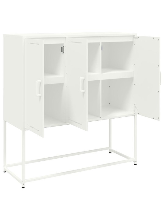 Skříň highboard bílá 100,5 x 39 x 107 cm ocel