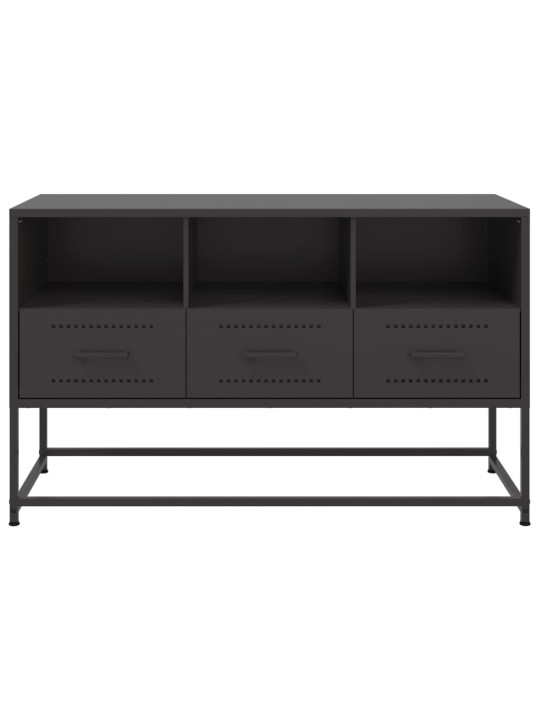TV skříňka černá 100,5 x 39 x 60,5 cm ocel