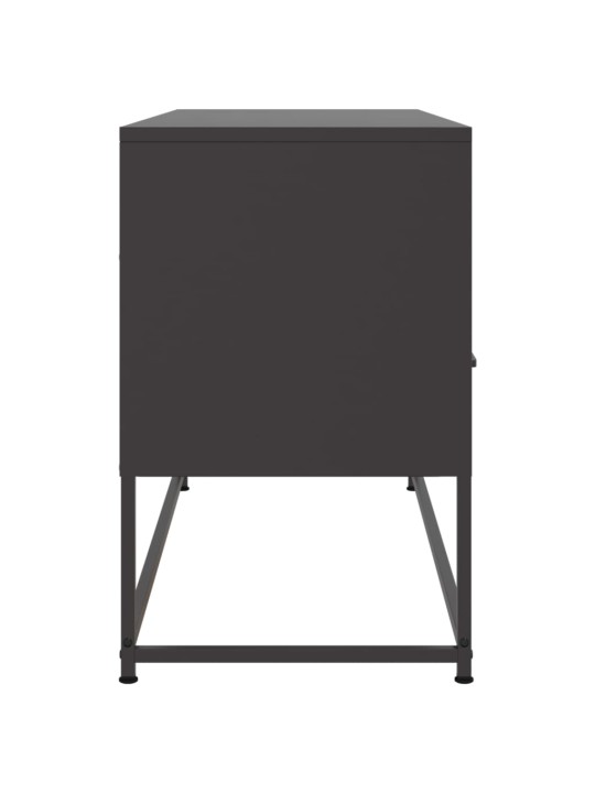 TV skříňka černá 100,5 x 39 x 60,5 cm ocel