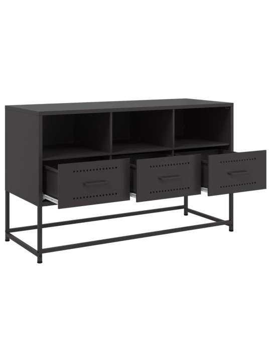 TV skříňka černá 100,5 x 39 x 60,5 cm ocel