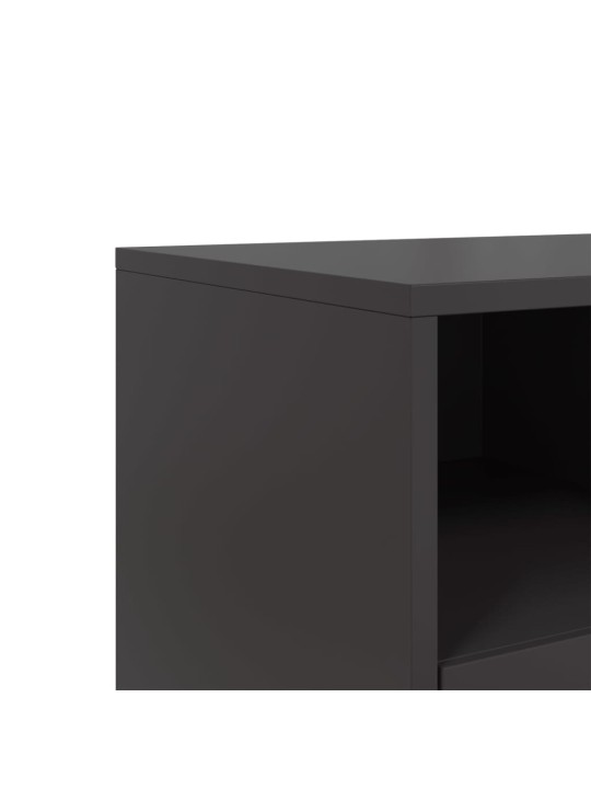TV skříňka černá 100,5 x 39 x 60,5 cm ocel
