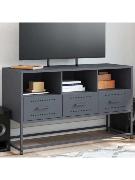 TV skříňka antracitová 100,5 x 39 x 60,5 cm ocel