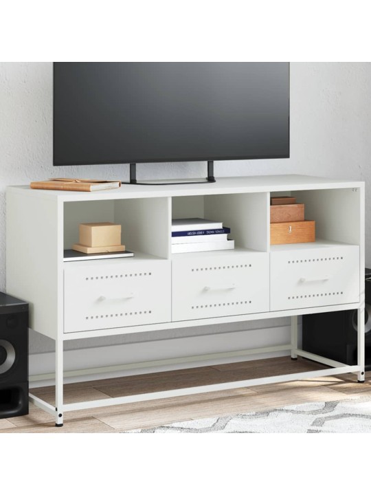 TV skříňka bílá 100,5 x 39 x 60,5 cm ocel