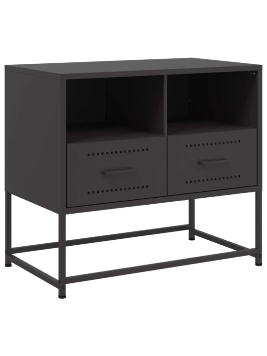 TV skříňka černá 68 x 39 x 60,5 cm ocel