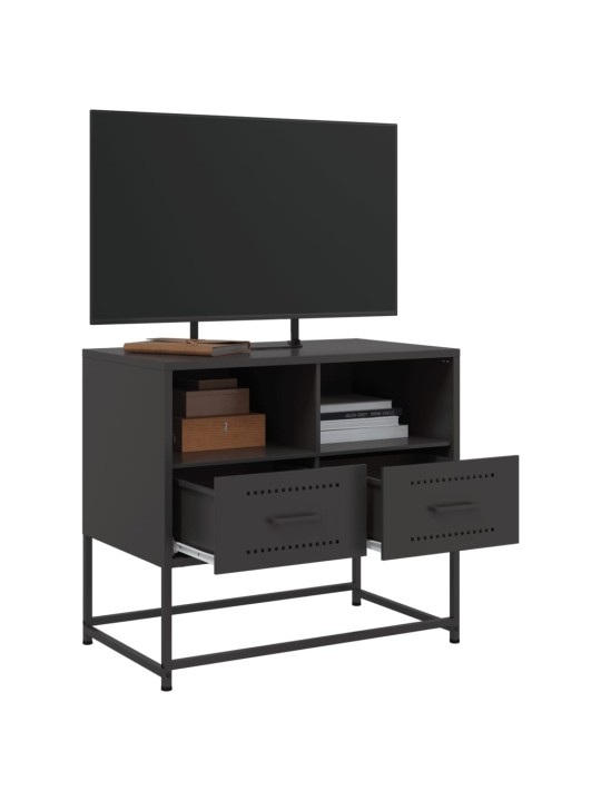 TV skříňka černá 68 x 39 x 60,5 cm ocel