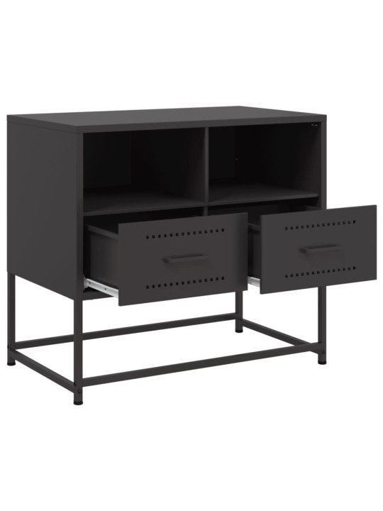 TV skříňka černá 68 x 39 x 60,5 cm ocel