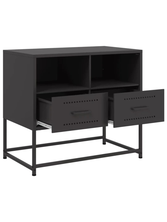 TV skříňka černá 68 x 39 x 60,5 cm ocel