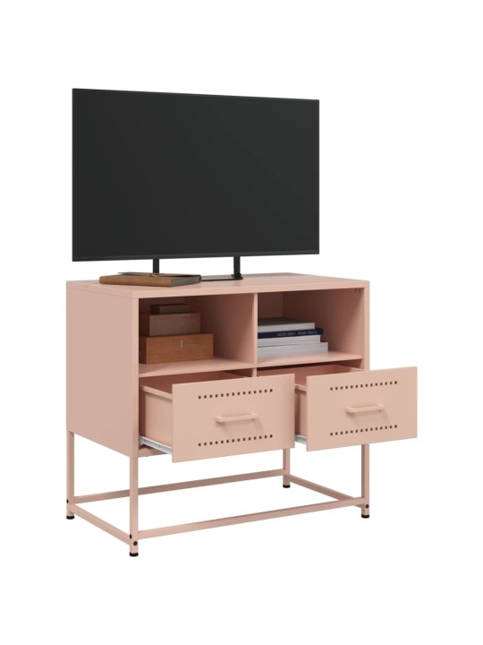 TV skříňka růžová 68 x 39 x 60,5 cm ocel