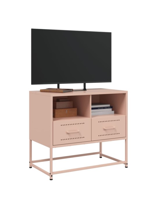 TV skříňka růžová 68 x 39 x 60,5 cm ocel