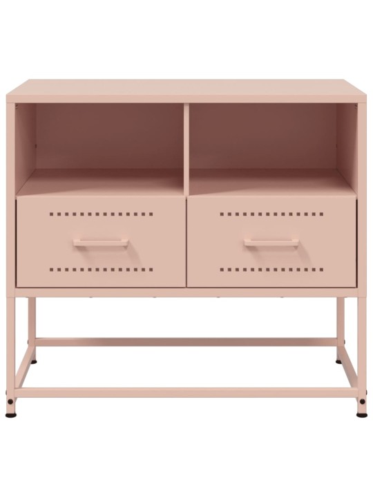 TV skříňka růžová 68 x 39 x 60,5 cm ocel