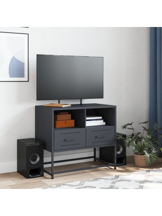 TV skříňka antracitová 68 x 39 x 60,5 cm ocel