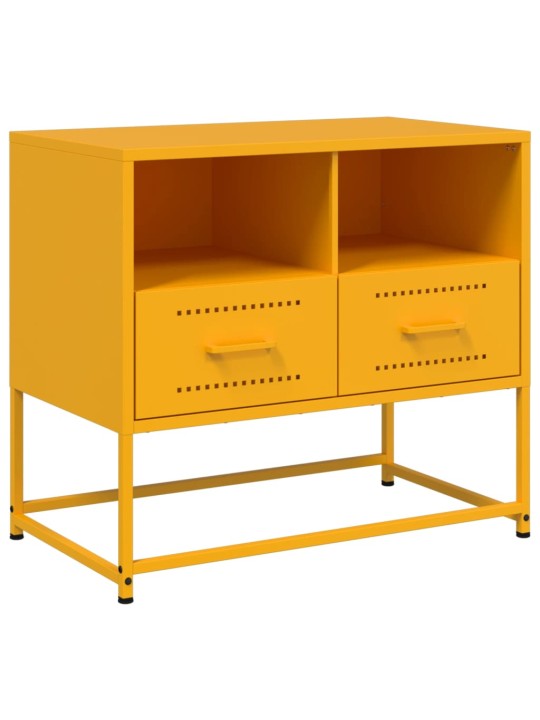TV skříňka hořčicově žlutá 68 x 39 x 60,5 cm ocel