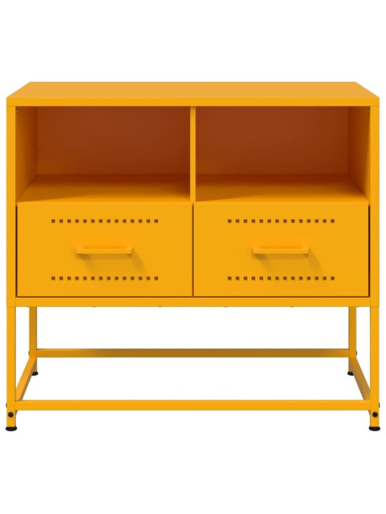 TV skříňka hořčicově žlutá 68 x 39 x 60,5 cm ocel