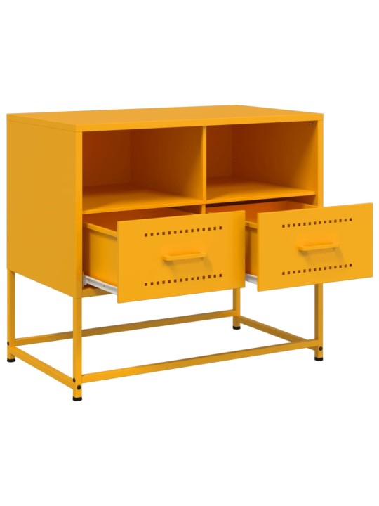 TV skříňka hořčicově žlutá 68 x 39 x 60,5 cm ocel