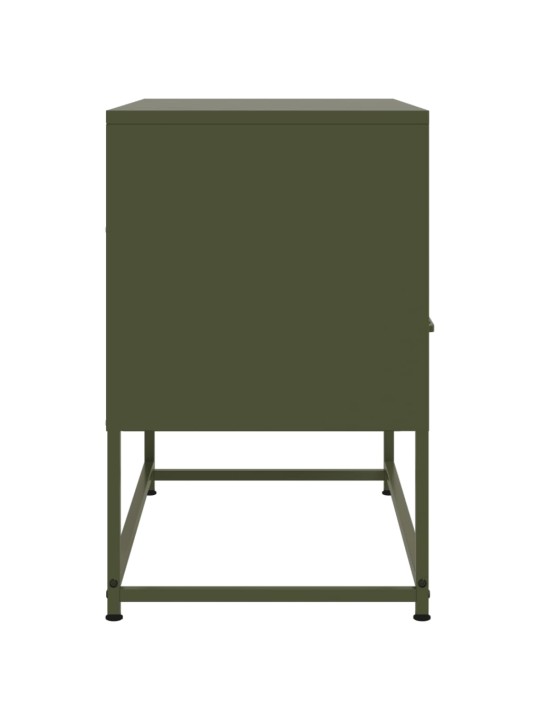 TV skříňka olivově zelená 68 x 39 x 60,5 cm ocel