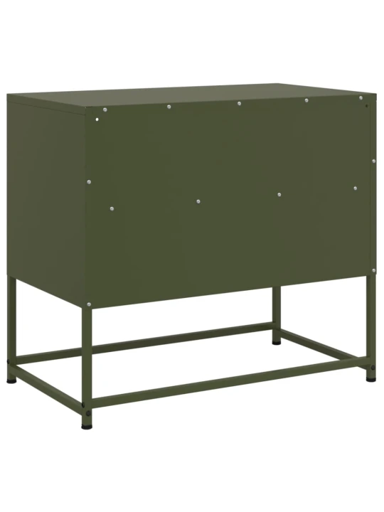 TV skříňka olivově zelená 68 x 39 x 60,5 cm ocel