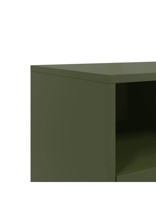 TV skříňka olivově zelená 68 x 39 x 60,5 cm ocel