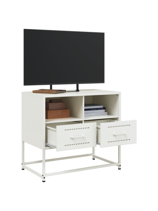 TV skříňka bílá 68 x 39 x 60,5 cm ocel